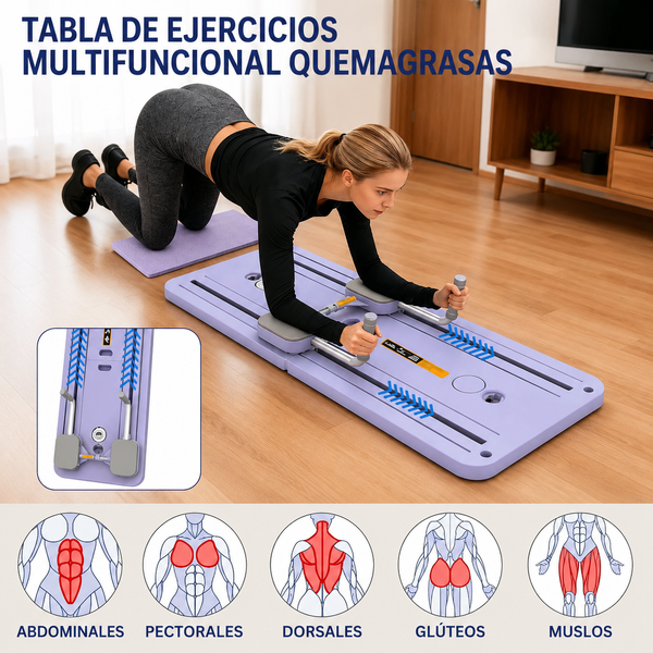 Tabla de Pilates Plegable + Bandas Elásticas