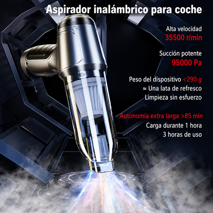Aspiradora Inalambrica 9500PA para Coche y Casa Potente y Sin Cables