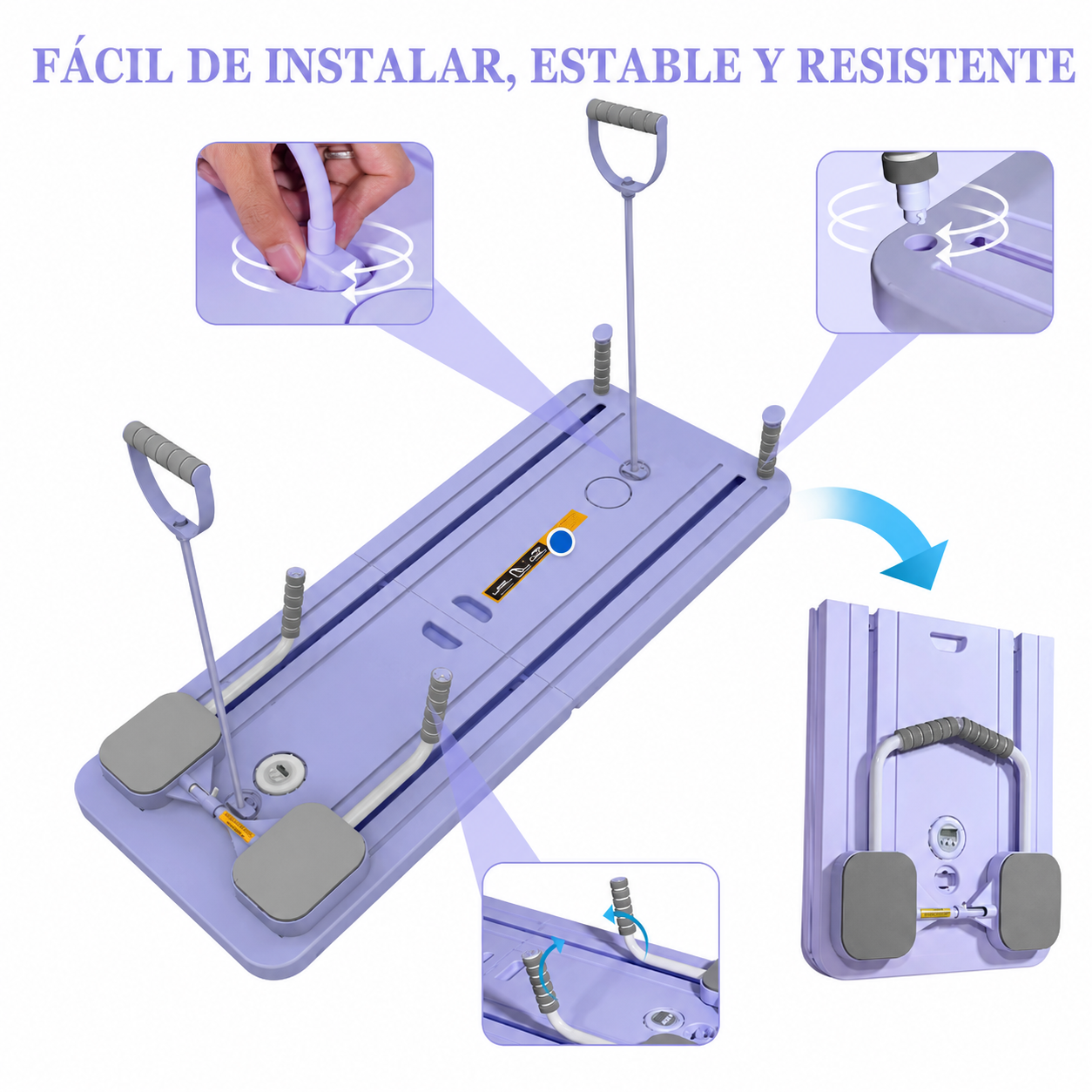 Tabla de Pilates Plegable + Bandas Elásticas