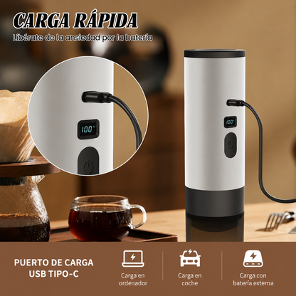 Cafetera Portátil 3 en 1 Para Capsulas y Cafe Molido