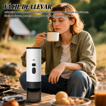 Cafetera Portátil 3 en 1 Para Capsulas y Cafe Molido