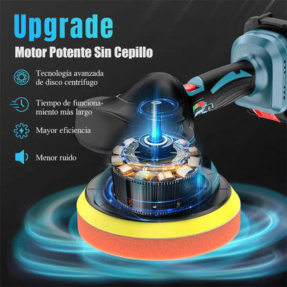 21V Wireless Electric Vehicle Polishing Machine Waxing Polishing Tools Automatic Waxing Machine 6-Speed Glazing Machine