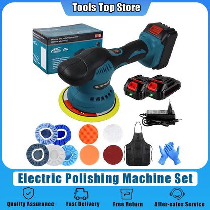 21V Wireless Electric Vehicle Polishing Machine Waxing Polishing Tools Automatic Waxing Machine 6-Speed Glazing Machine